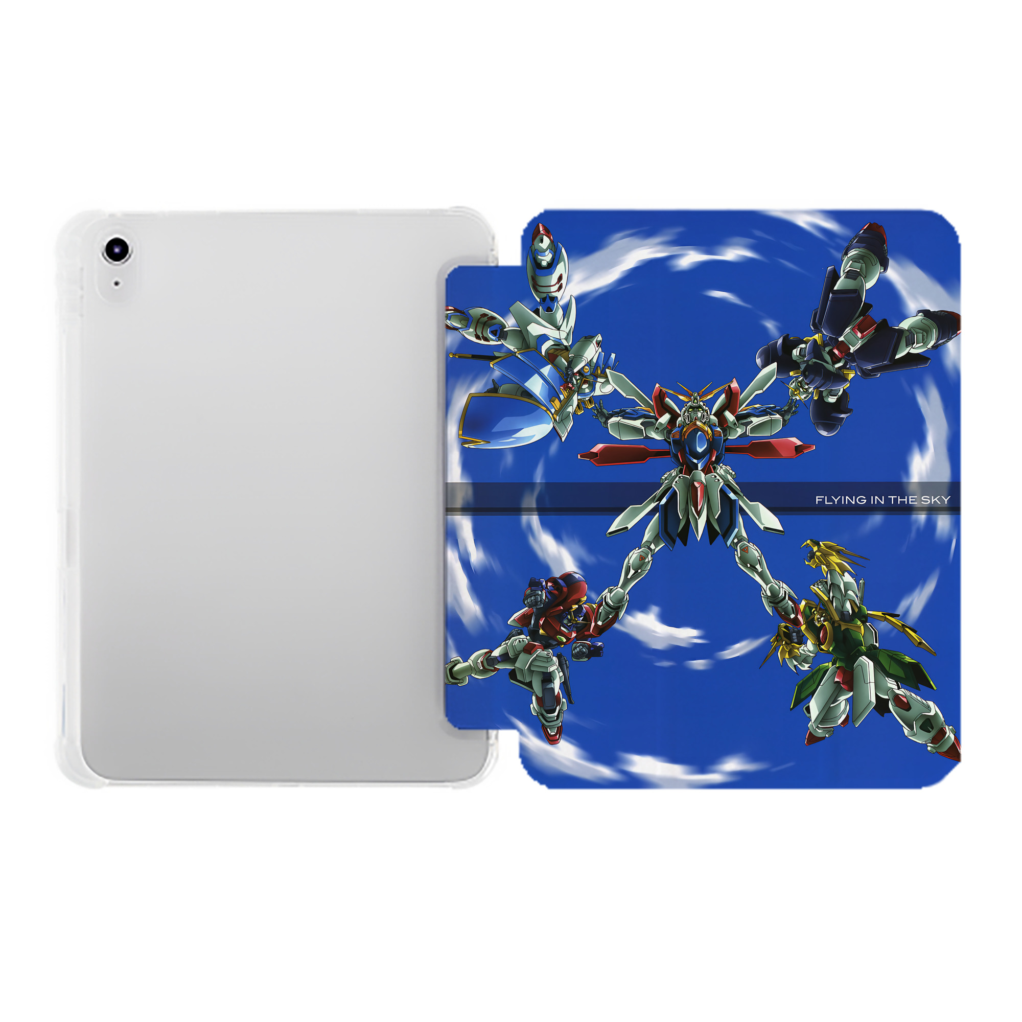 （画像用） 機動戦士ガンダム Mobile Suit Gundam IPad ケース ペン収納付き 三つ折りスタンド PUレザー×シリコン 対応機種9.5/10.5/10.9インチ